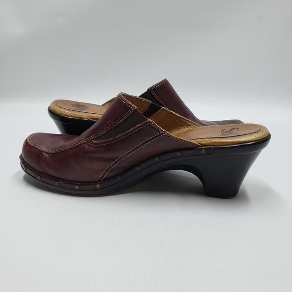 Sofft Women's Brown Leather Clogs Mules Size 8.5 - Picture 8 of 16